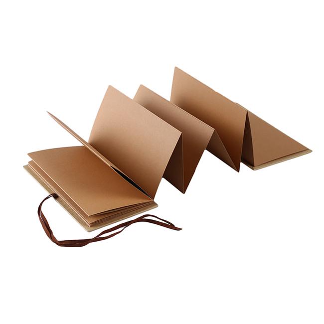 Kraft Paper Hardcover Accordion Style DIY Album Book Blank Scrapbook Graduation Anniversary Gifts