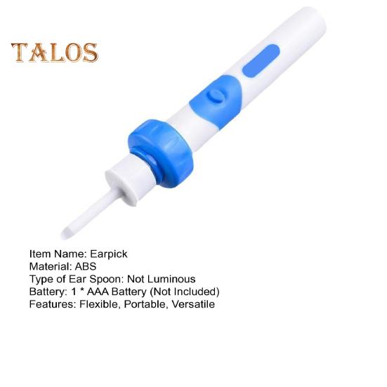 Electric Ear Wax Remover Ear Cleaner Portable Ear Cleaning Kit with 2 Tips And Brushes User-friendly Ear Pick for Family Health
