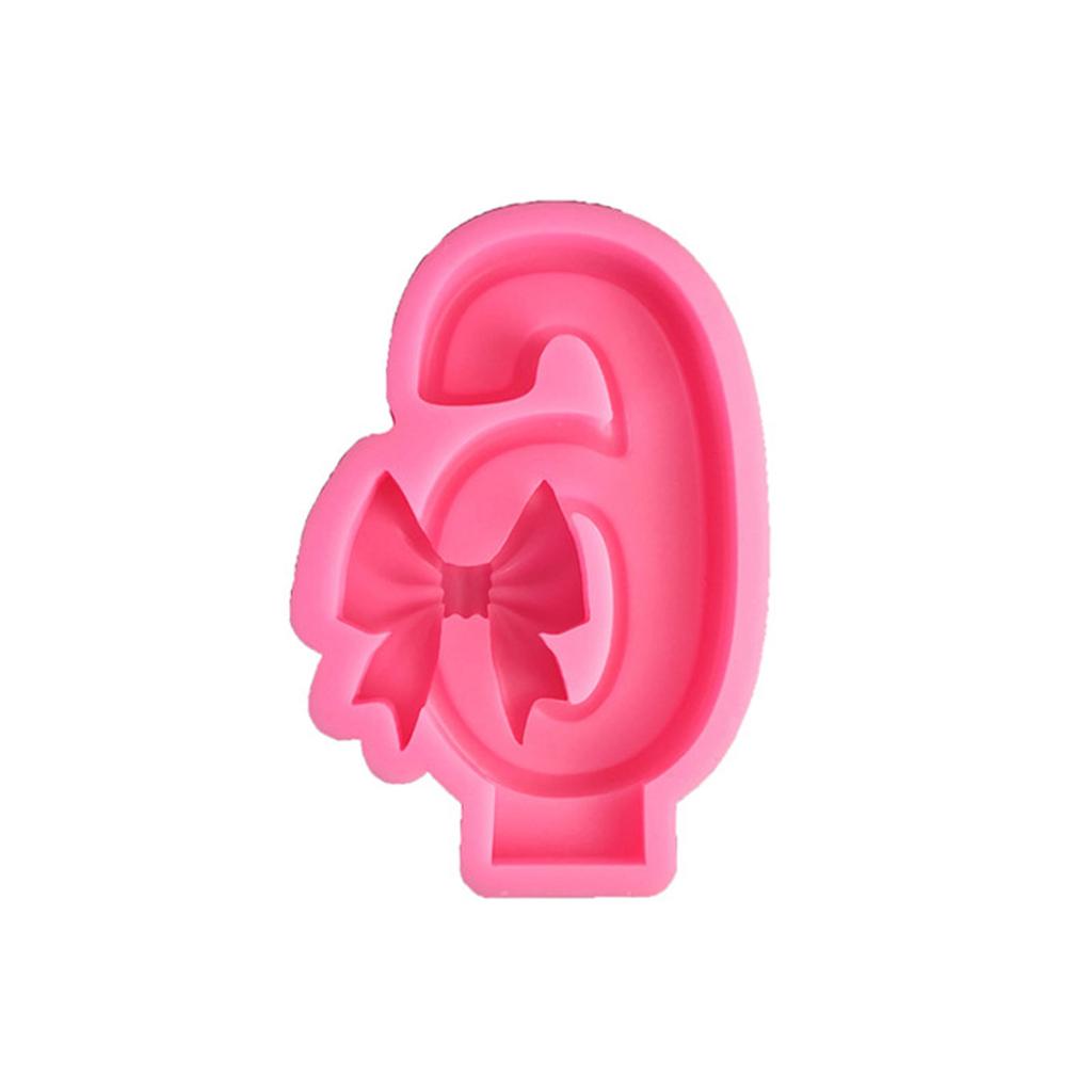 Bowknot Baking Molds Bow Number Silicone Mould Handmade Epoxy Resin Casting Molds DIY Cake Chocolate Decorating Tool