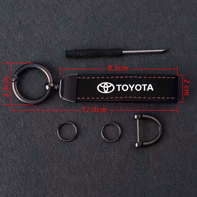 Suede Fur Car Key Chain Ring Metal Leather Keychain Motorcycle Keyring For Toyota 86 Corolla Prius YARiS Hilux CHR SUPRA RAV4
