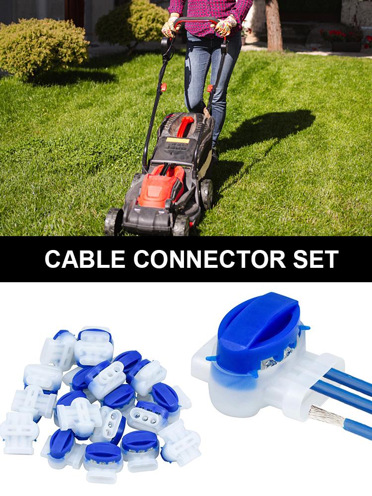 Cable Connector Set Waterproof Connector/Connection Clamps Without Stripping for Gardena/Husqvarna/Worx/Robomow Lawnmower
