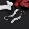 New Fine 925 Sterling Silver Elegant Earrings For Women Fashion Party Wedding Street Versatile Jewelry Valentine's Day GiftsGood product