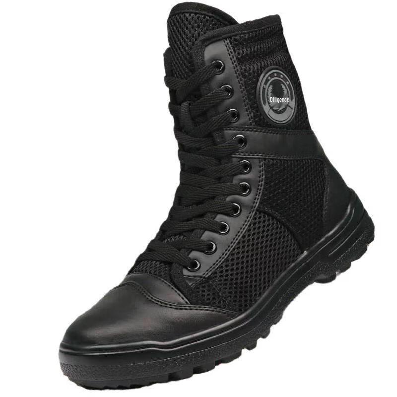 Men's Lined High-Top Canvas Combat Boots