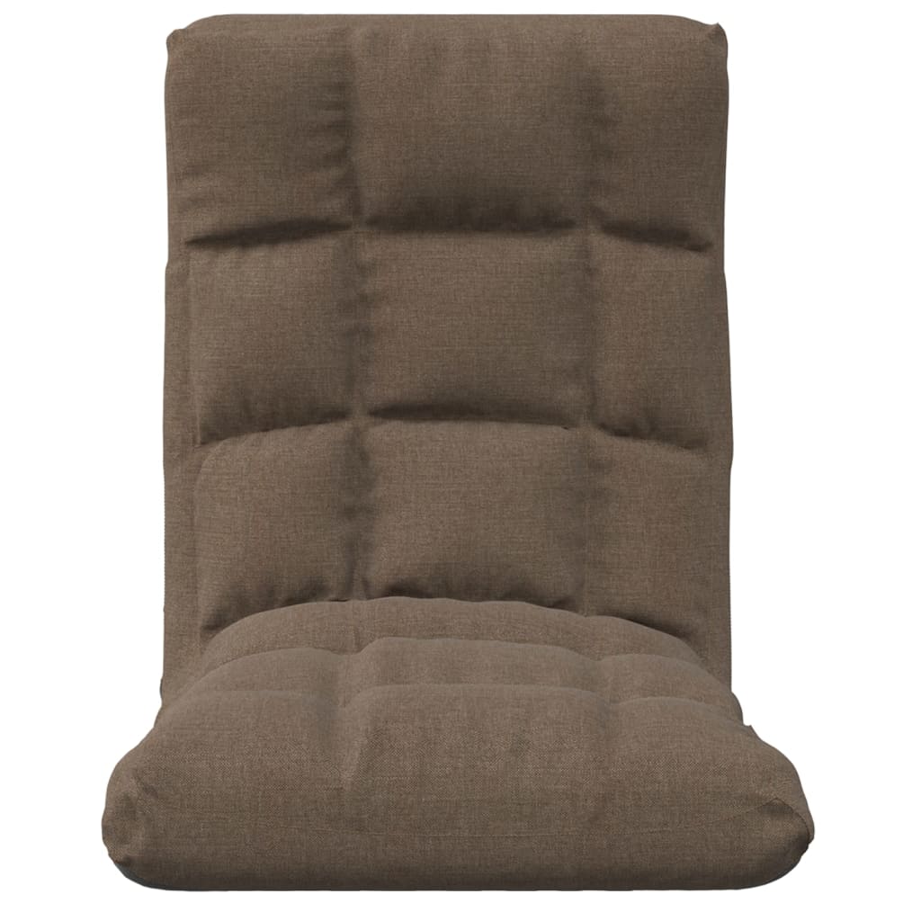 Floor Chair Foldable Taupe Fabric