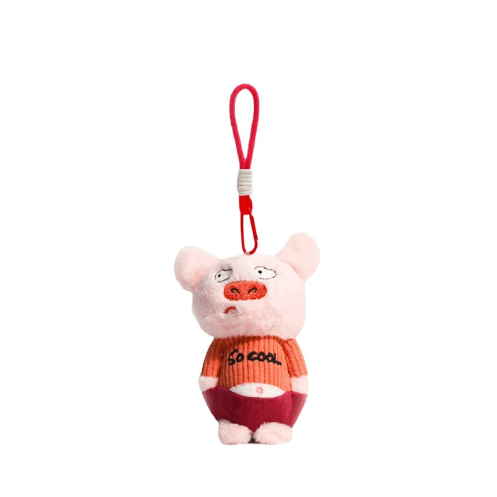 

Pink Color Plush Keychain Nylon Rope Keychain New Design Backpack Keychain Birthday Gift Style 5