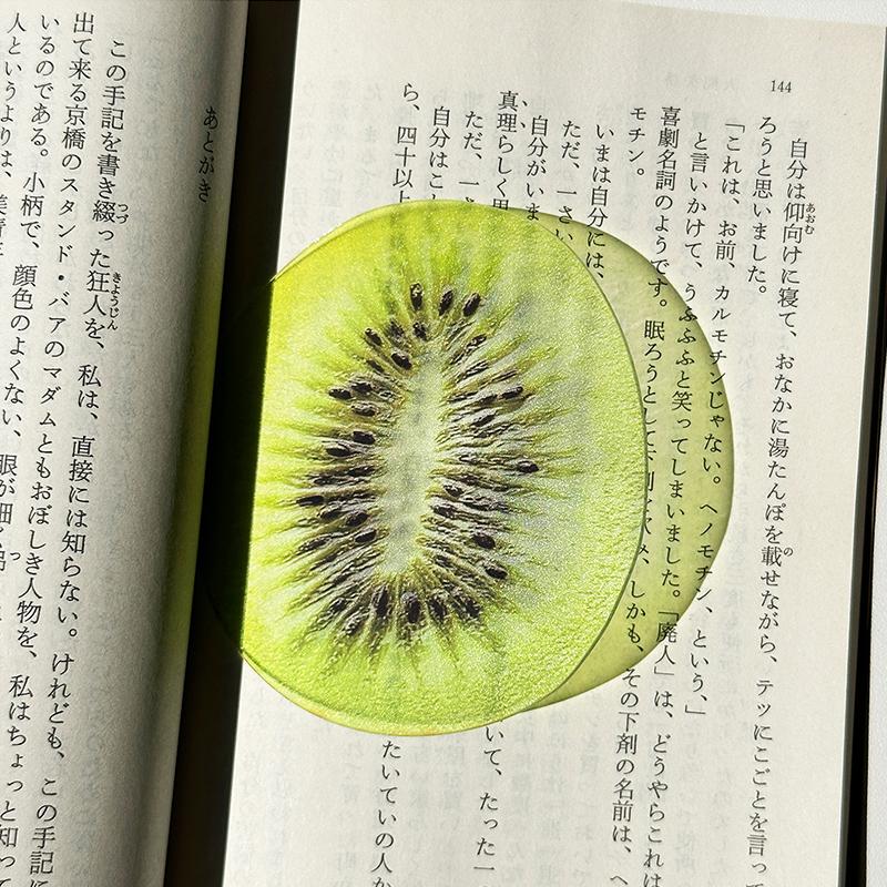 Delicate Transparent Acrylic Apple Bookmark Reading Mark Student Gift Premium Feeling Cute Grape Tomato Bookmarks
