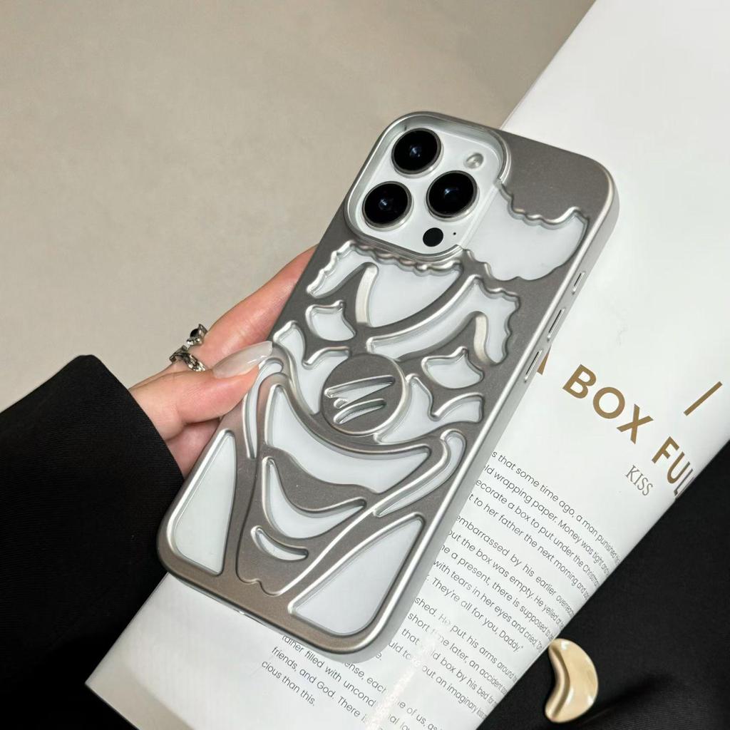 Premium Frosted Galvanisiert Joker Hohl Handyhülle für iPhone 17 Pro Max