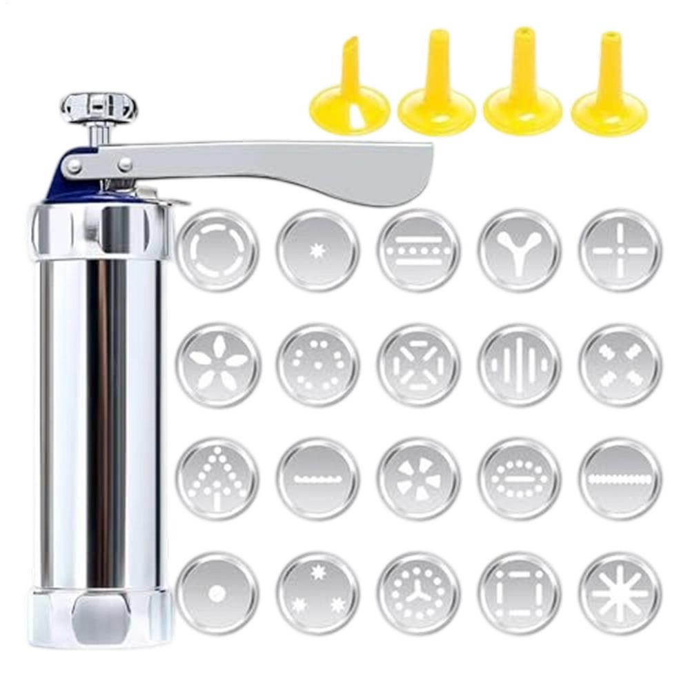 Cookie Press Stainless Steel Biscuits Baking Supplies Cookie Baking Gadgets for Christmas Holiday Parties Home Dormitory