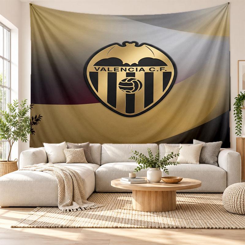 Valencia FC Wall Tapestry, Soft Fabric Wall Hanging, Decorative Backdrop For Bedroom Home Wall Art