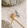 Yhpup Stainless Steel Bear Bling Star CZ Zirconia Drop Charm Necklace for Women 2026 Arrivals Stylish Cute Waterproof Jewelry