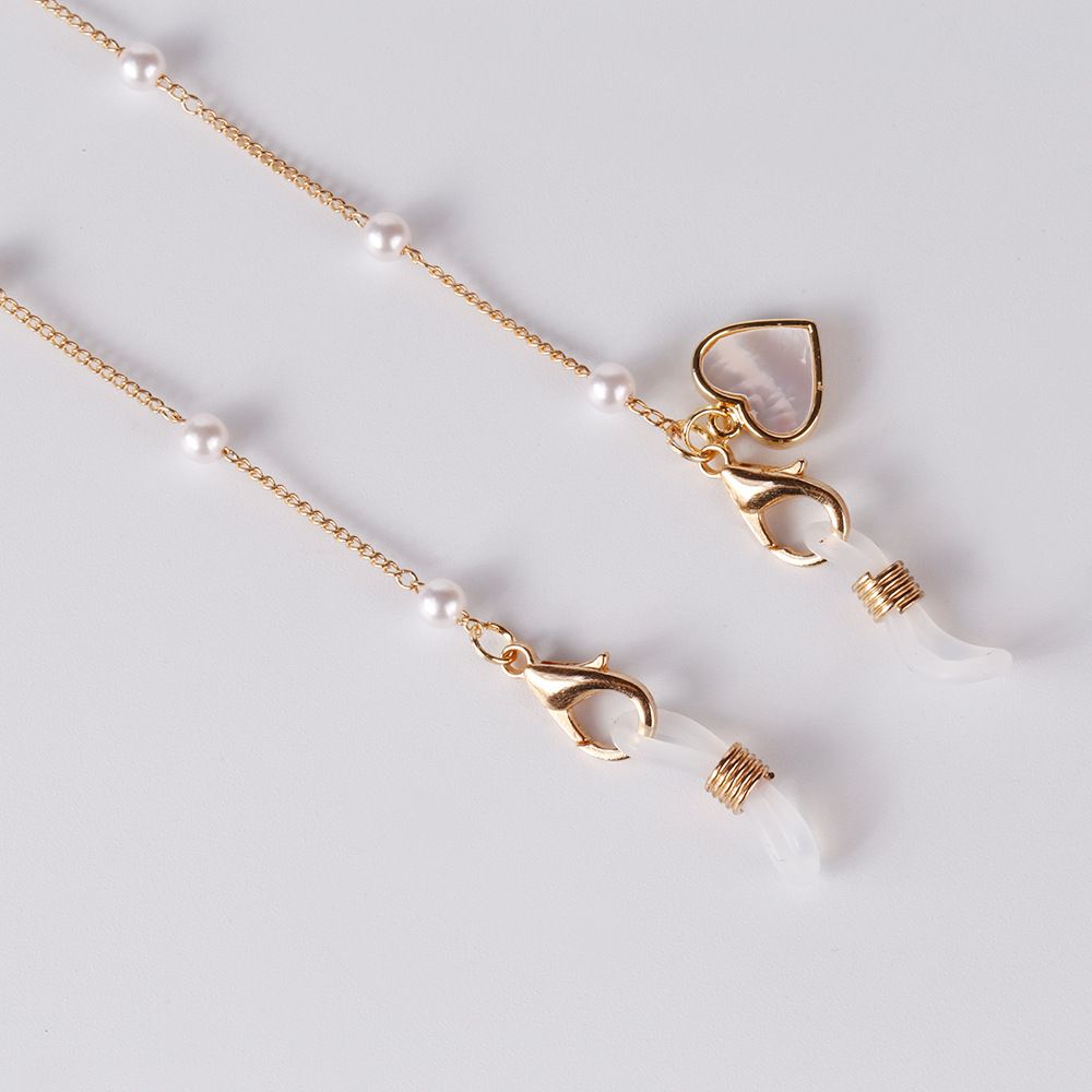 

Ожерелье Металлический Держатель Маски Ремешок Шнурок для Очков для Чтения Цепочки для Очков Жемчуг Цепочка для Солнцезащитных Очков C