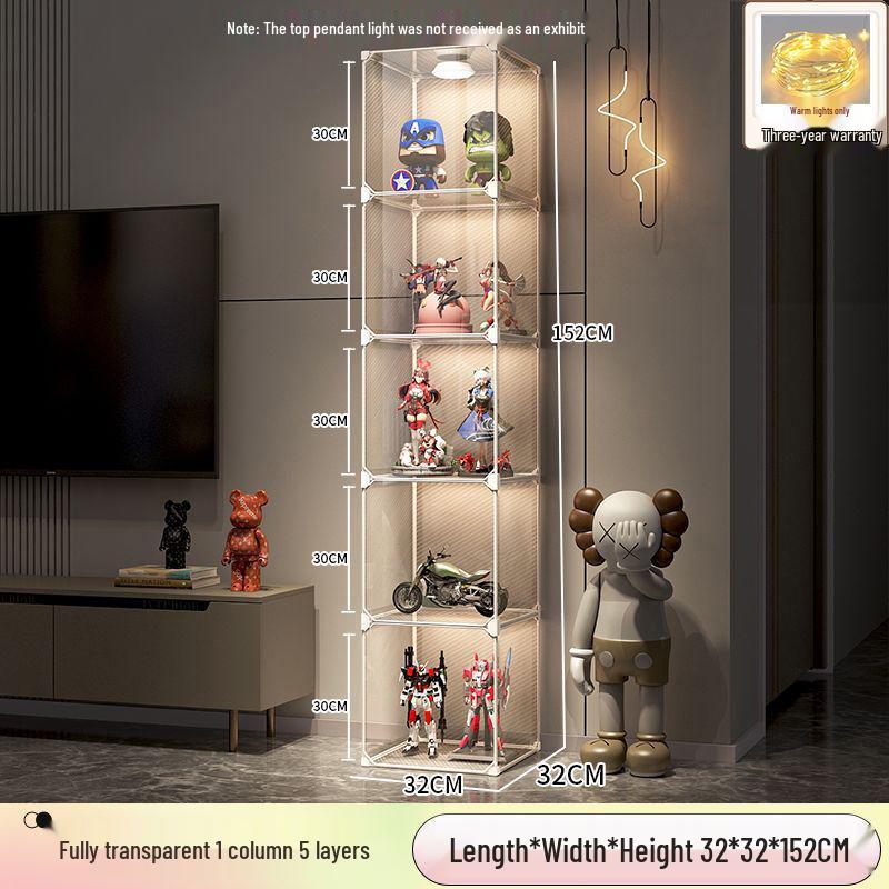 Lego Vitrine: Staubdichtes Transparentes Aufbewahrungsregal für Kleine Ornamente und Spielzeug