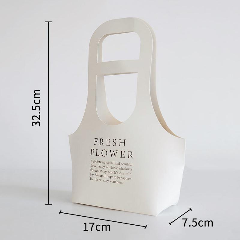 

Упаковка Цветочная коробка Упаковка для роз Ручной водонепроницаемый крафт-бумажный пакет Свадебное украшение Подарочный пакет Упаковочный пакет для букета S белый