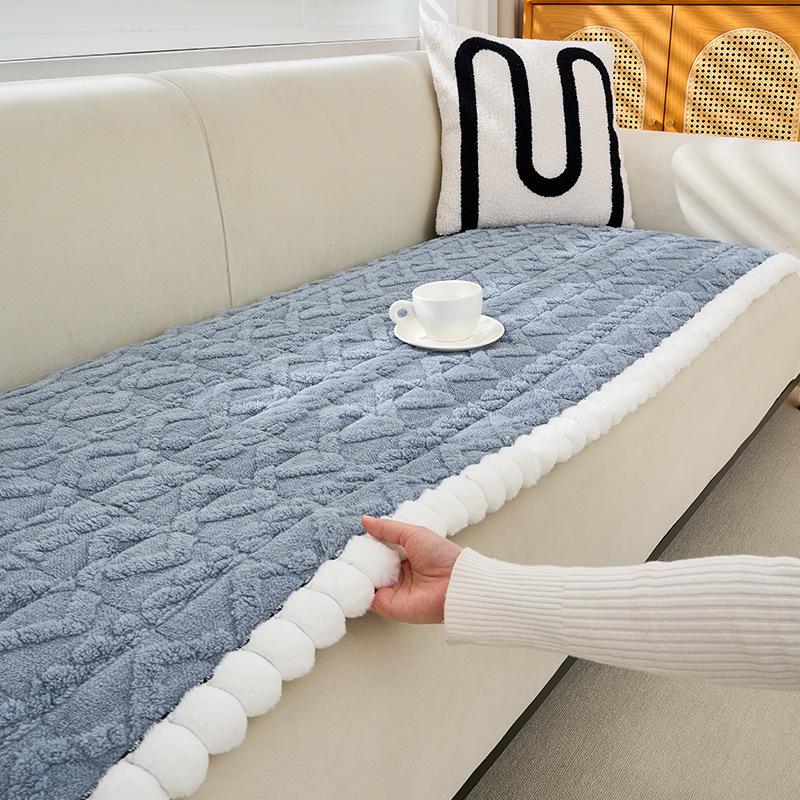 1 Stück Weiches Gestepptes Sofakissen, Verdickter Polyester-Sofabezug für Wärme im Herbst und Winter, Heimdekoration Geeignet für 2-, 3- oder 4-Sitzer-Sofas.