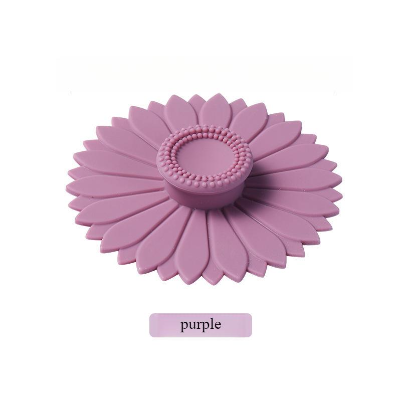 1pc Sunflower Silicone Cup Covers, Multicolored Silicone Lids for Mugs, Cups, Flexible Mug Covers, Hot Cup Lids for Coffee & Tea