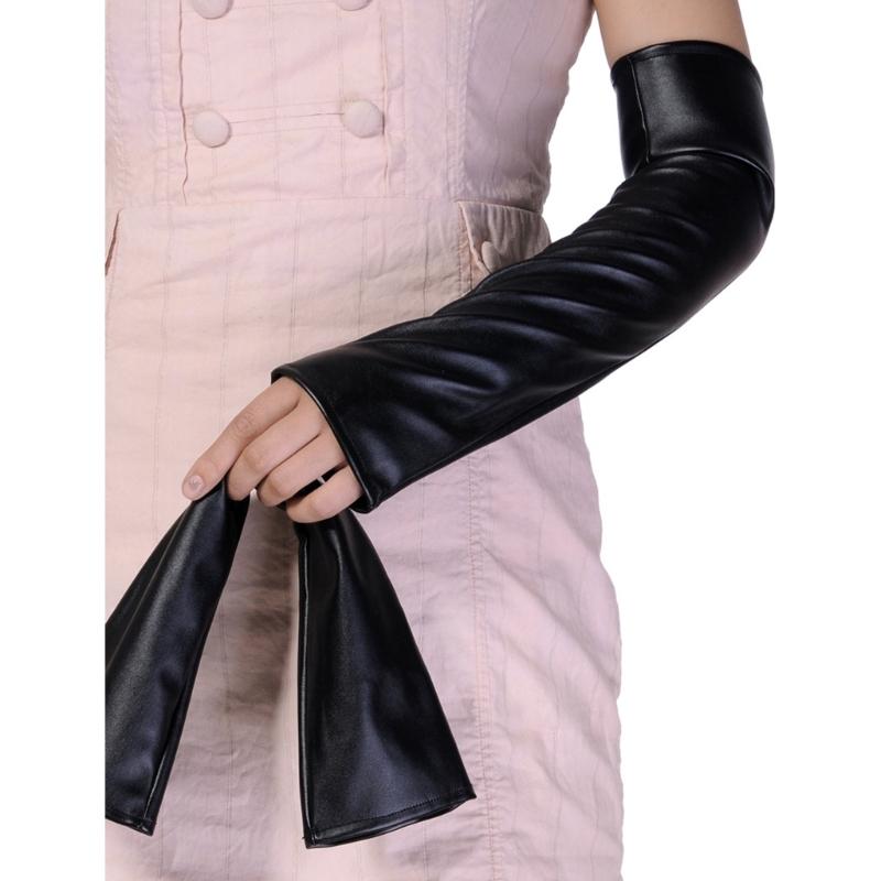 Dark Gloves Nightclub Dancing Gloves Christmas Party Supply Half Finger Stretchy Gloves for Concert Operas