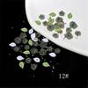 Charms per unghie con fiori 3D, charms per unghie con foglie in resina, perline in acciaio, forniture per nail art, decorazioni fai da te per unghie acriliche