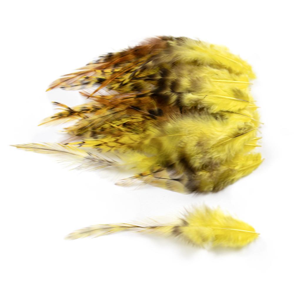 

50/100 шт. Натуральные петушиные перья Фазаньи перья 10-15 см/4-6 дюймов Изготовление ювелирных изделий Аксессуары для серег Украшение для свадебной вечеринки 50PCS жёлтый