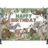 LS Photography Background Wildlife 1st Birthday Party Jungle Floral Decor Props Baby Shower Kids Portrait Photo Backdrop Studio