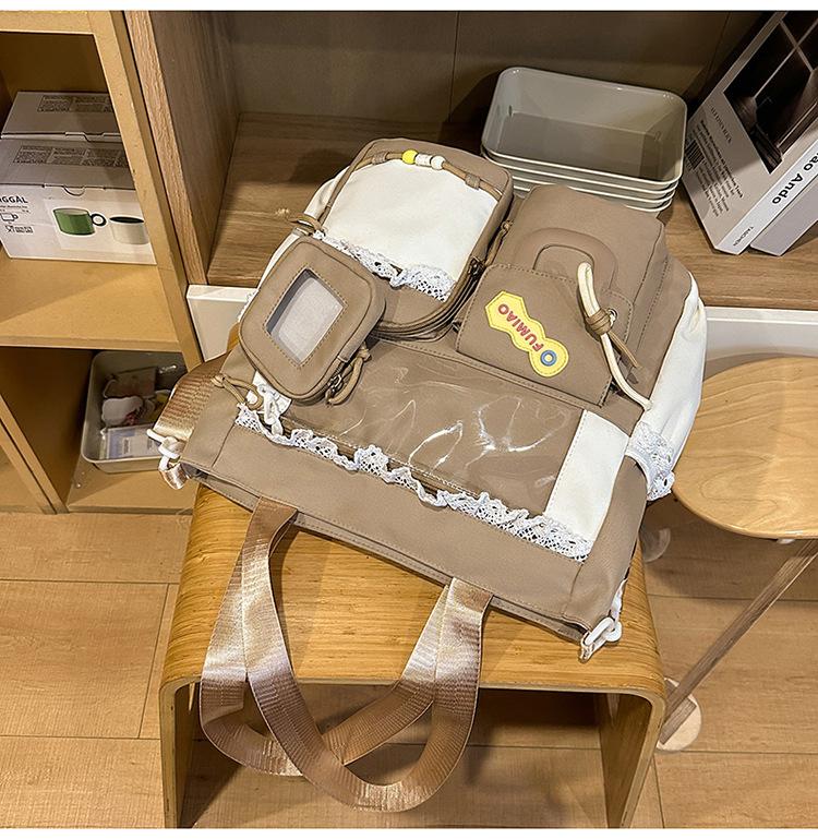 Japanese Ins New Sweet Girl Ita Bag Commuting Lightweight Large Capacity Fashionable Shoulder Bag Women'S Beautiful Handbag