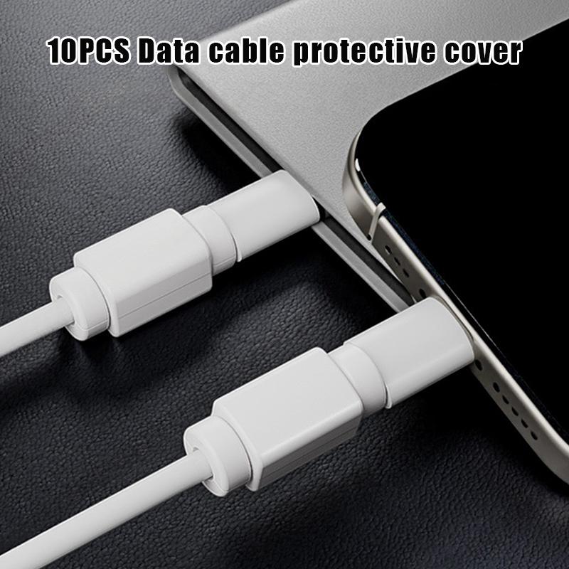 10Pcs Data Cable Charger Cable Protector For Mobile Phone Cord Protective Cover Mini Data Charge Cable Saver Wire Chompers