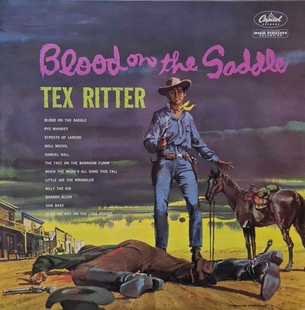 

LP Record TEX RITTER - Blood On The Saddle T1292 Capitol Records 1960 UK Folk Used