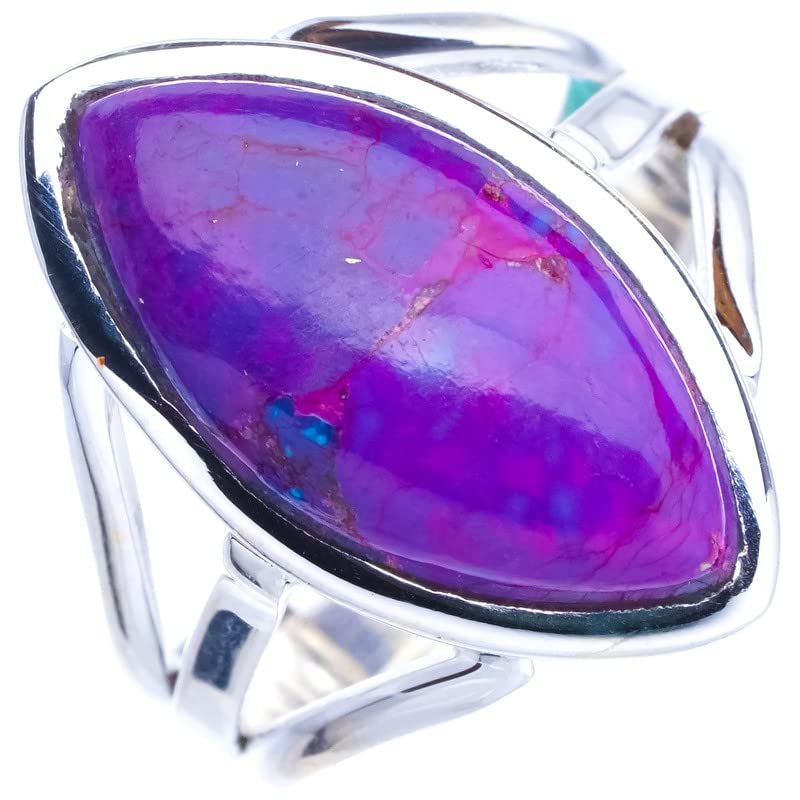 

StarGems Natural Copper Turquoise Handmade 925 Sterling Silver Ring 7.5 E9140