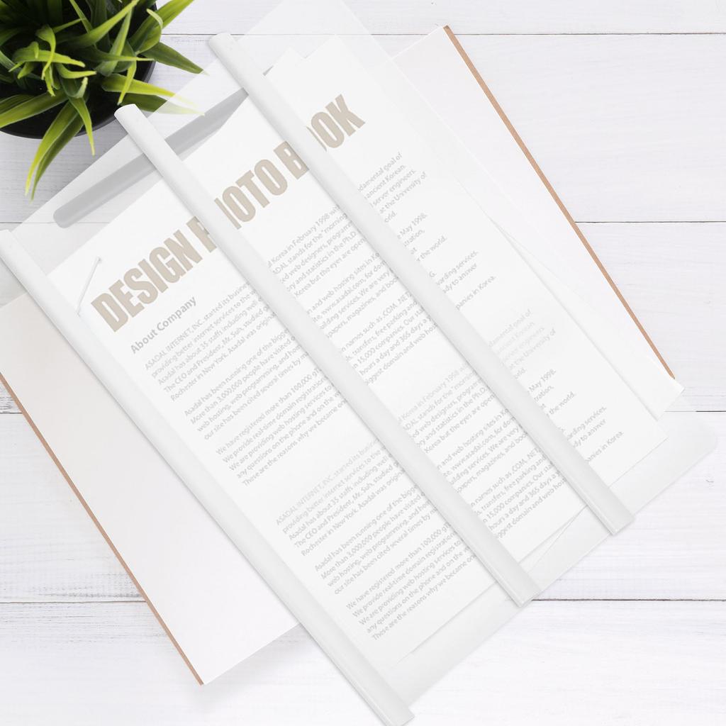 10Pcs Easy-Use Plastic Slide Binders Binding Bars for School Office Home Transparent File Organization Loose Leaf Bookbinding