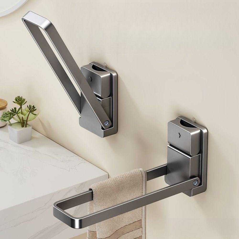 Space-Saving Foldable Towel Rack Moisture-Resistant Bath Towels Rack Hanger Organizer Rack  Closet