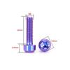M6 Titanium Screw Torx Drive Socket Cap Screw Durable Fastener Screw  Motorcycle Upgrade