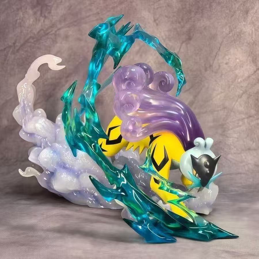 Anime Pokemon Figurine Gk Raikou Model Toys Statue Desktop Collectible Decoration Ornament Birthday Gift