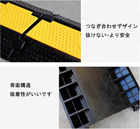 Bimiti 2-Kanal Bodenkabel-Schutz, Kabelabdeckung, Outdoor-Kabelabdeckung, Bodenkabelschutz, Gummi-Elektrokabel-Schlauchschutz,