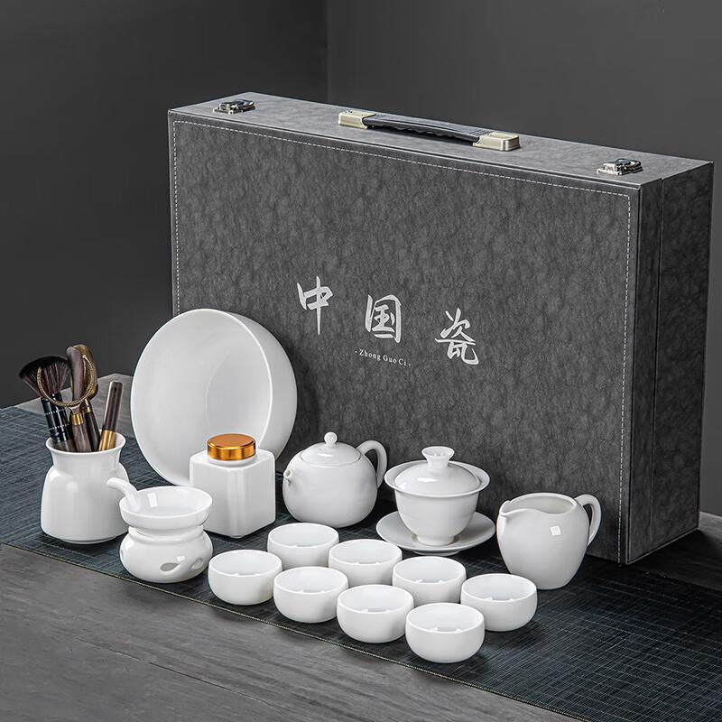 Lainuo Mutton Fat Jade Porcelain Tea Set