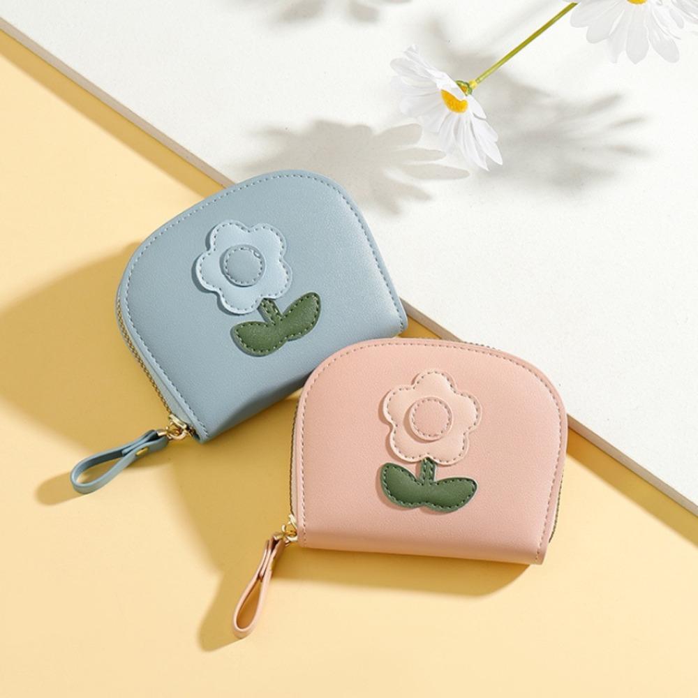 

Zipper Mini Purse Flower Pattern Keys Pouch Gifts Money Bag