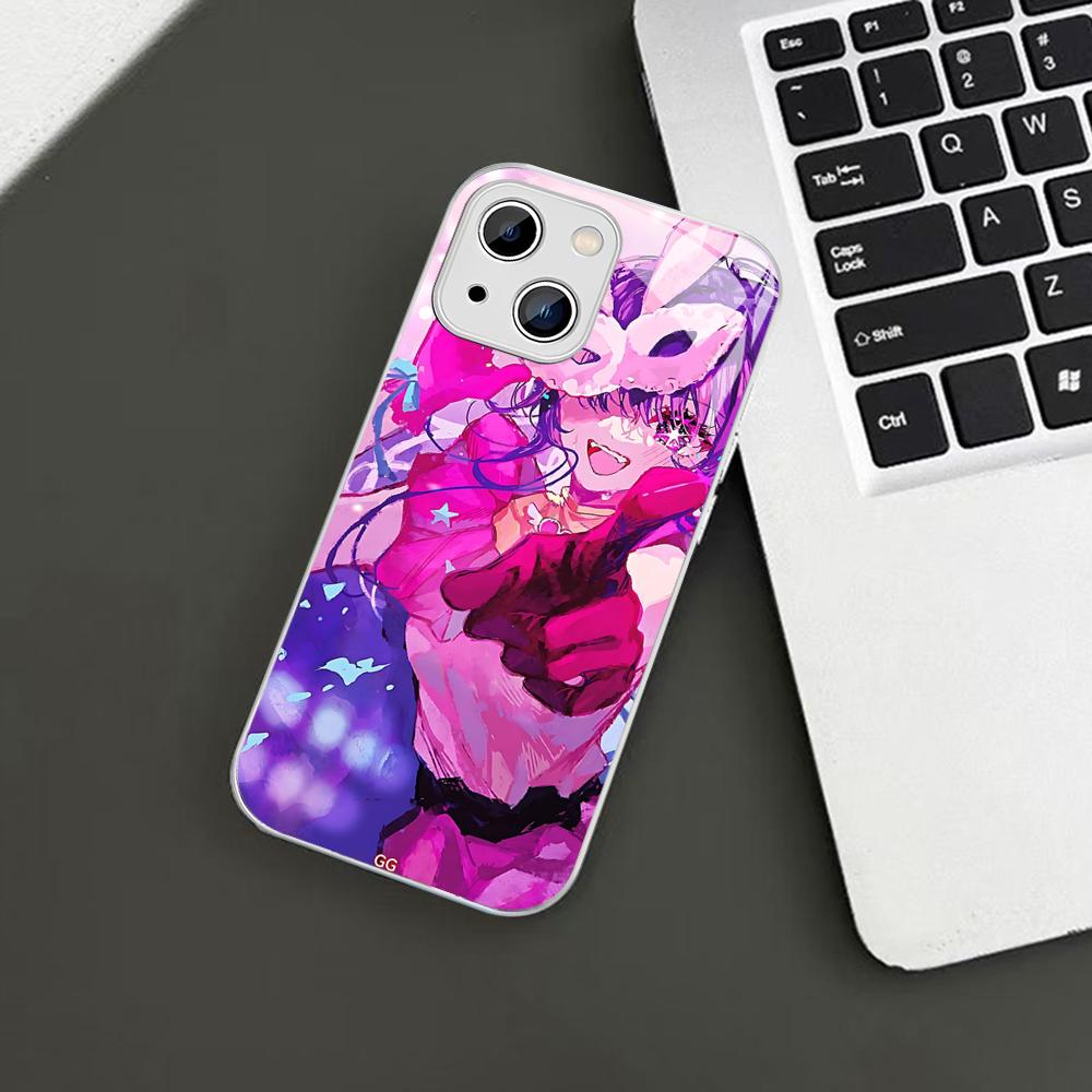 Oshi No Ko Anime Phone Case For IPhone 15 13 12 Mini 11 Pro XS Max X XR 14 Plus Tempered Glass Cover