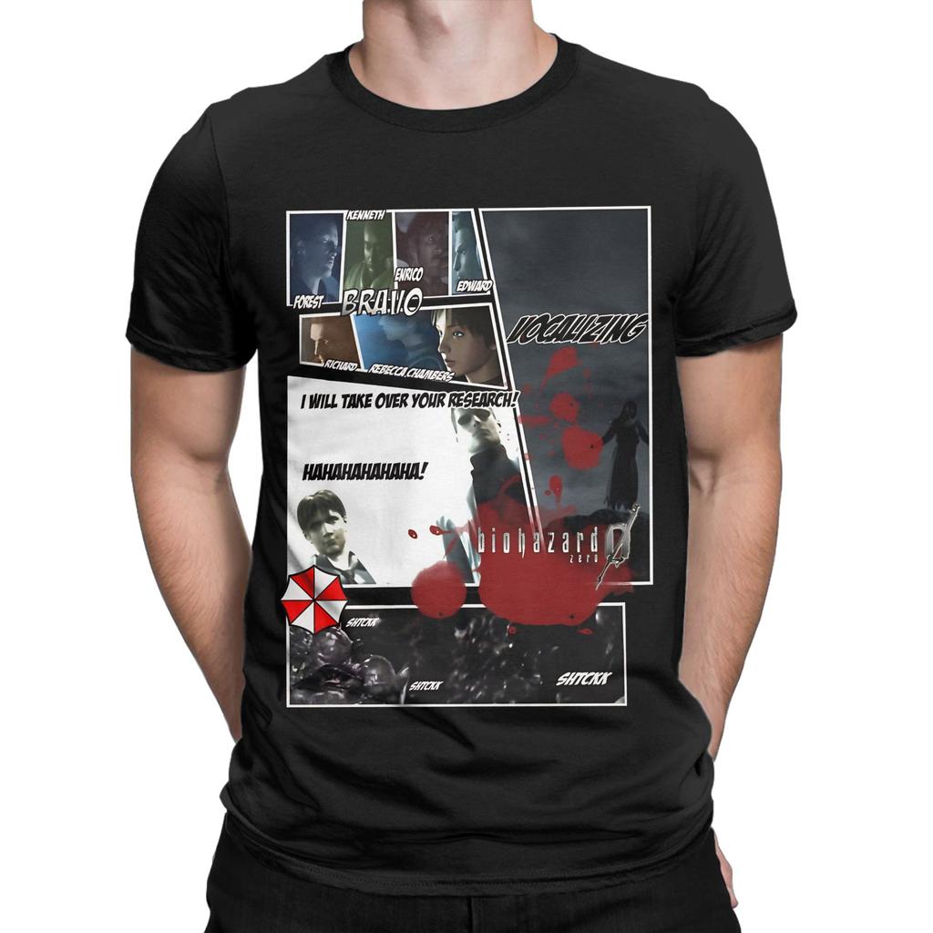 rResident Evil Zero Manga Novelty Graphic 100% Cotton T-Shirt rResident Evil CODEVeronica Tees