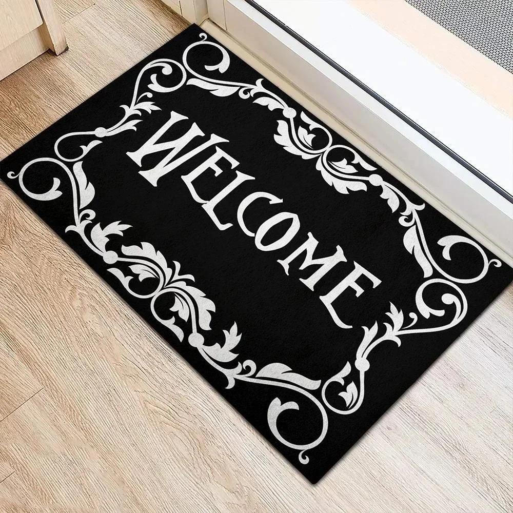 

Simplified Border Welcome Door Mat Please Take Off Your Shoes Living Room Bedroom Carpet Farmhouse Interior Decoration Carpet 40cm x 60cm