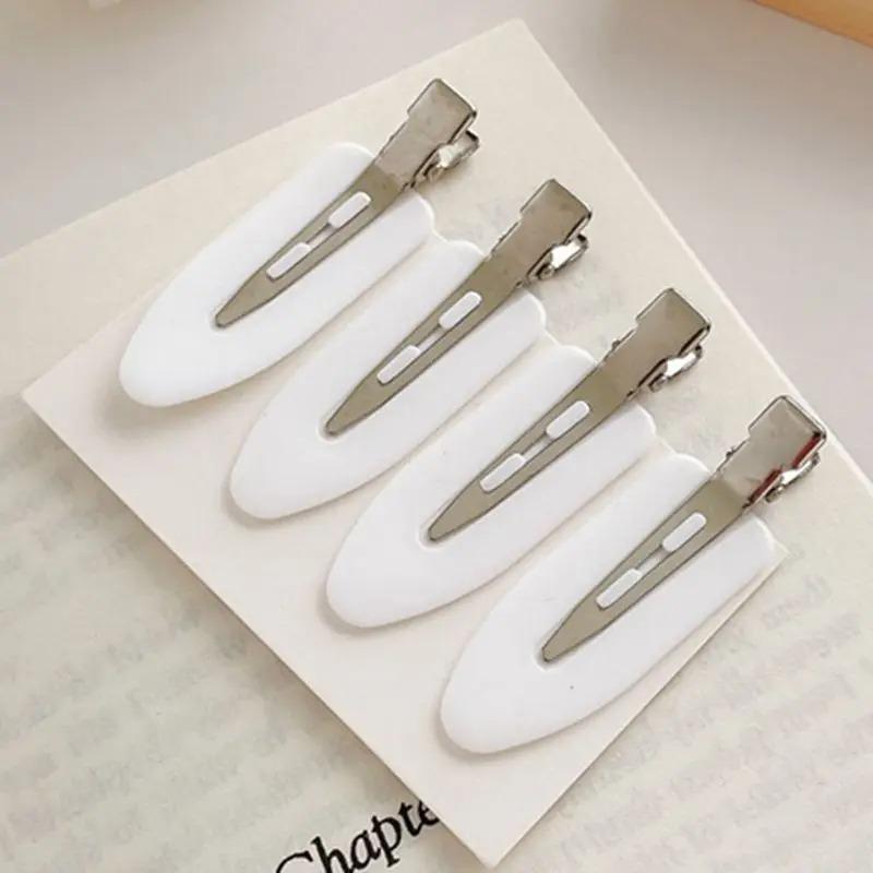 

4 шт./набор Базовые заколки для волос без заломов для женщин, девочек, для укладки волос, макияжа, без загиба, заколки-невидимки, барретты, модные аксессуары для волос