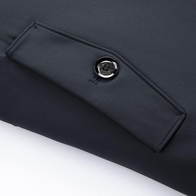 ROMON Men's Business Casual Mid-Length Trench Coat LMYC2128