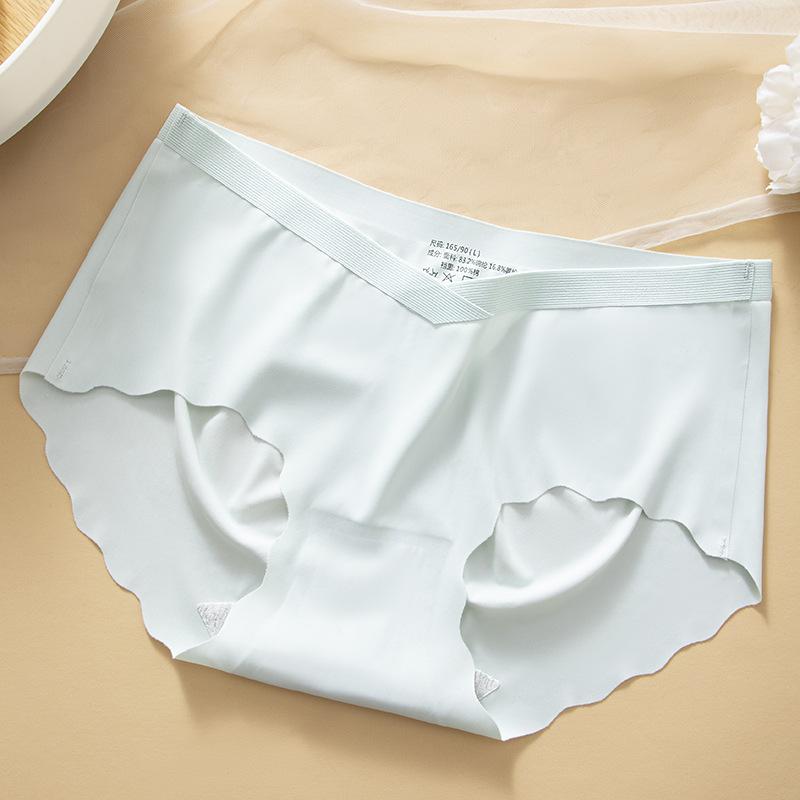 Female Spring and Summer Without Trace Ice Silk Pregnant Woman Low Waist Briefs