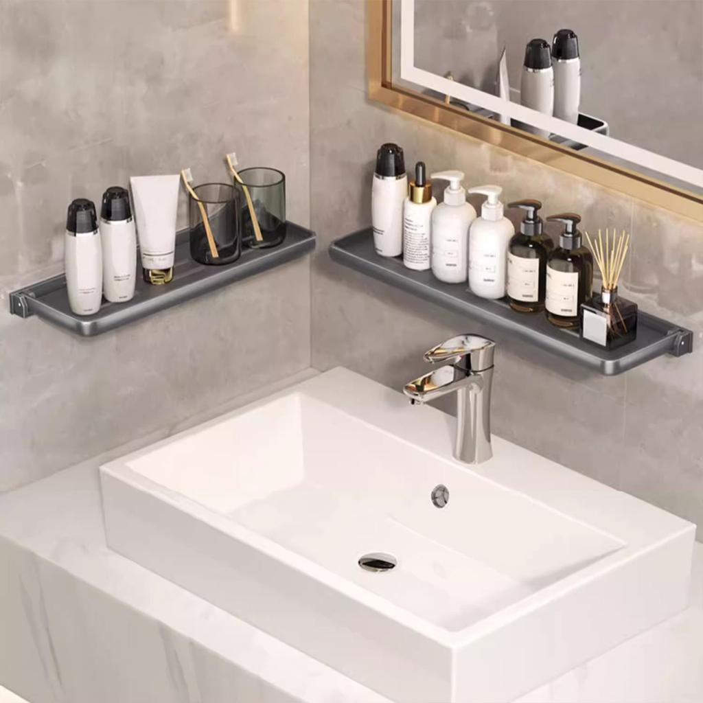 Towel Rack Foldable Punching Free Bath Towel Shelf for Campers Home Kitchens Bathroom Supplies Storage Holder