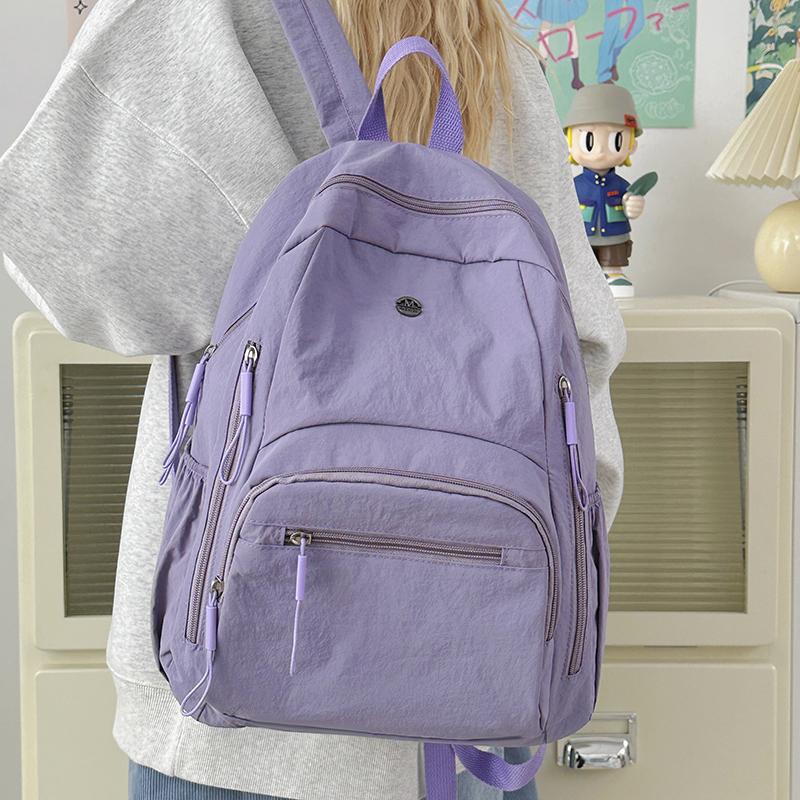 Schoolbag Backpack Women's 1011 New Multi-Pocket College Student School Bag Premium Sense Versatile Large Capacity Travel Ladies Backpack