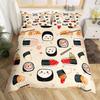 Sushi Duvet Cover Cute Rice Ball Bedding Set Children And Girls Room Decoration Three-Piece Set