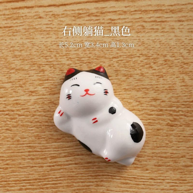 Cute Lucky Cat Ceramic Chopsticks Holder Japanese Chopsticks Forks Holder Resturant Kitchen Tableware Home Decoration 2025 New