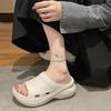 Fashion Soft Sole Chunky Platform Wedge High Heel Outdoor Slippers Women Casual Eva Non Slip Sandals 2025 Lightweight Beach Slippers