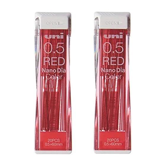 Mitsubishi Pencil uni Color Lead Refill Red U05202NDC.15 Mechanical Pencil, Smooth Writing and Erasable Color Lead, Dark and Smooth Writing, 0.5mm