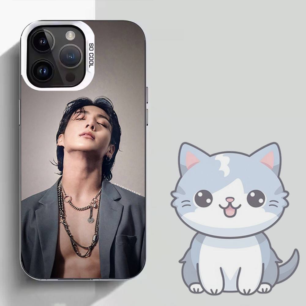 Kpop J-JungkookS Phone Case For iPhone 16,15,14,13,12,11,Mini,Pro,SE,MAX White Matte Shockproof Cover