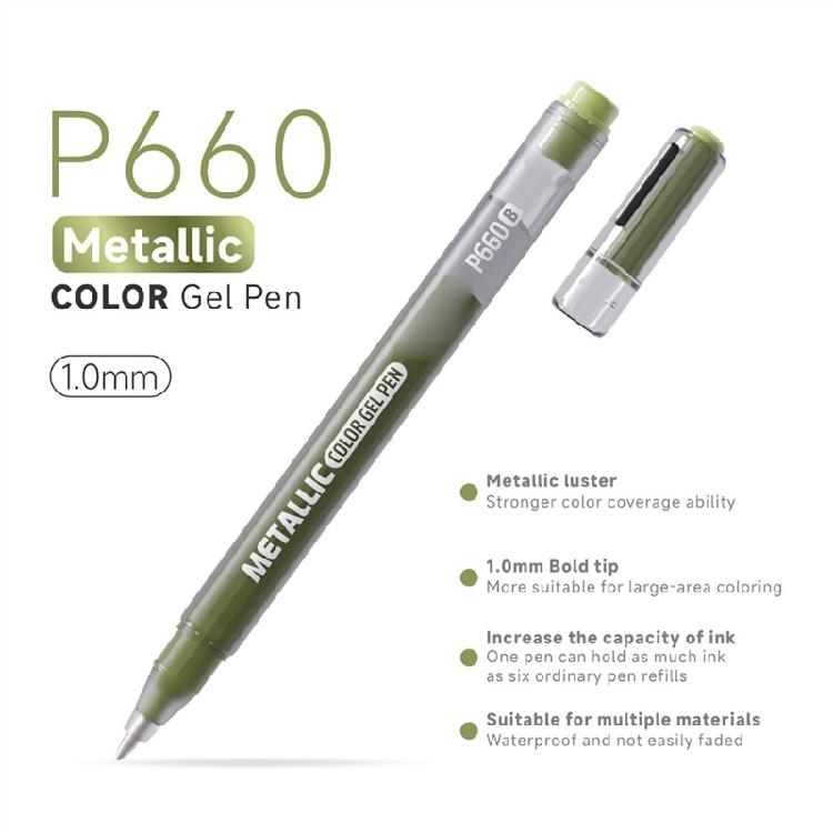 48 Color Metallic Gel Pen Multicolor Acrylic Gel Pen For Artist Student Journaling Sketching And Creative Art Project