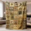2026 Latest Flannel Blanket | Photo Wall Landscape Design, Modern Style, for All Seasons Suitable, Polyester Fiber, Digital Printing, Soft and Warm, I