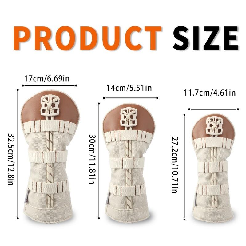 1pc Golf Club Headcovers Decorable Anti-Scratch Protection Cover For Golf 1/2/UT Wooden Pole Covers Replace Accessories